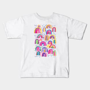 Cute Colorful Watercolor Rainbows Kids T-Shirt